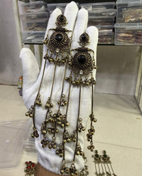 Long Chain with Ghungroo Earrings