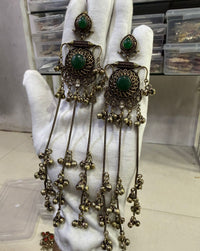 Long Chain with Ghungroo Earrings