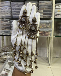 Long Chain with Ghungroo Earrings