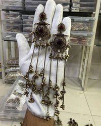 Long Chain with Ghungroo Earrings