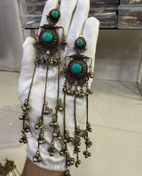 Long Chain with Ghungroo Earrings
