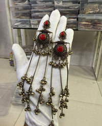 Long Chain with Ghungroo Earrings