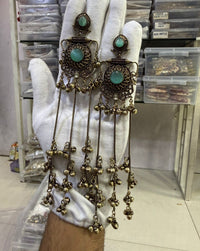 Long Chain with Ghungroo Earrings