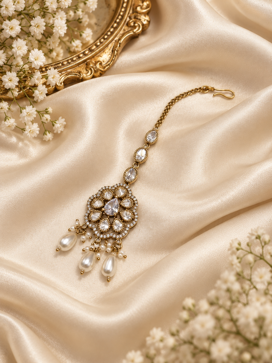 TRADITIONAL HERITAGE KUNDAN MAANG TIKKA