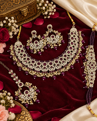 Royal Antique Gold Zircon Bridal Jewelry Set