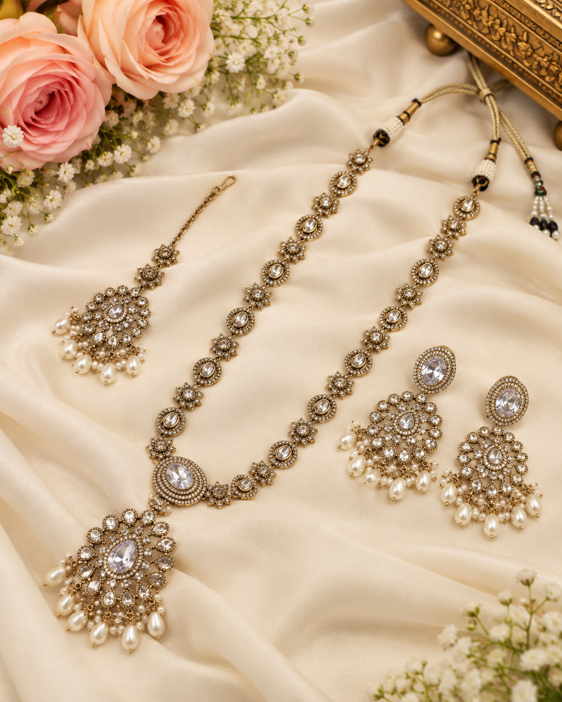Royal Heritage Kundan Long Haram Set