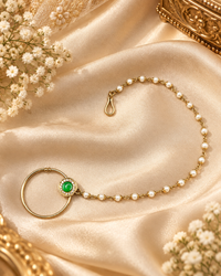 Ornate Halo Medallion Nath Ring