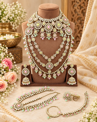 Royal Bridal Jewelry Set – Multi-Layered Haar & Choker Set