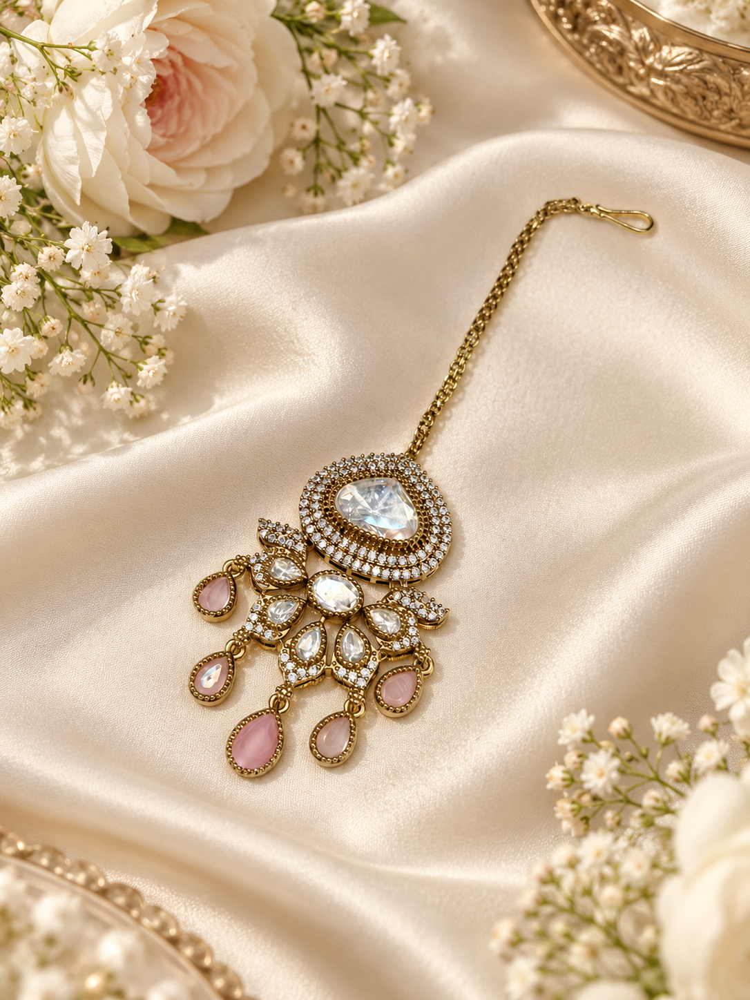 TRADITIONAL HERITAGE KUNDAN MAANG TIKKA
