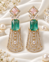Ad Art Deco Chandelier Drop Earrings For Woman