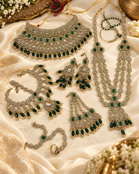 Traditional Handcrafted Antique Gold Bridal Jewelry Set