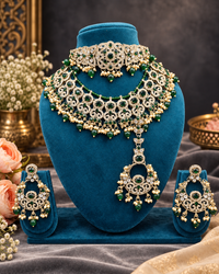 Royal Antique Gold Zircon Bridal Jewelry Set
