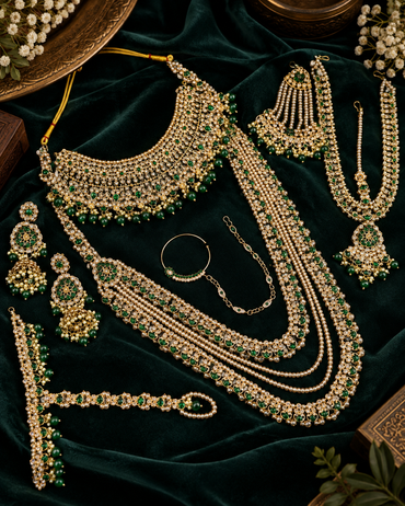 Royal Wedding Bridal Jewellery Set with Layered Haar & Choker