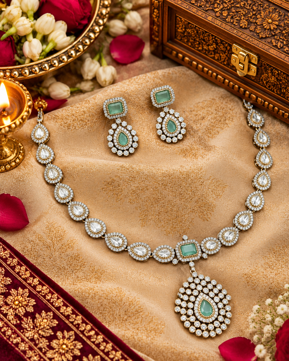 Elegant Bridal & Festive Kundan Jewelry Set