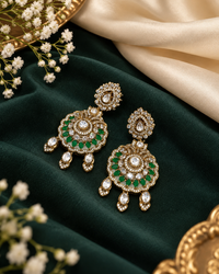 Royal Medallion Kundan Earrings