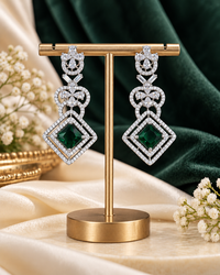 Tiered Crystal Statement Drop Earrings