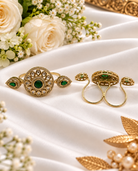 Chakra Three-Finger Kundan Ring