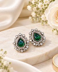 Elegant Statement Teardrop Stud Earrings for Festive Wear