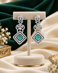 Tiered Crystal Statement Drop Earrings