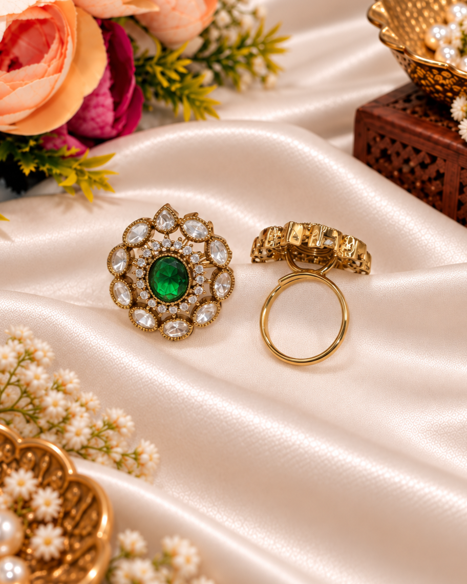 Imperial Mandala Kundan Ring