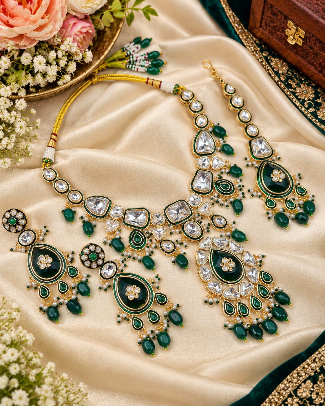 Handcrafted Royal Kundan Jewelry Set