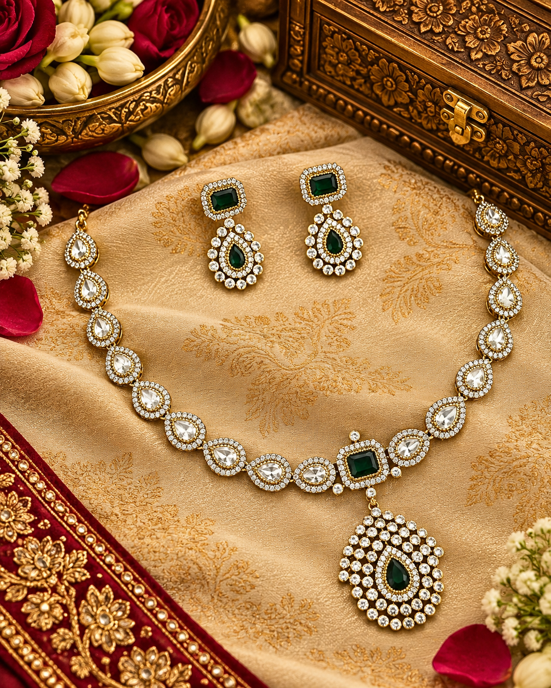 Elegant Bridal & Festive Kundan Jewelry Set