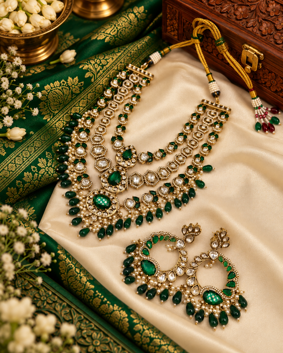 Multi-Layer Kundan Haram Set