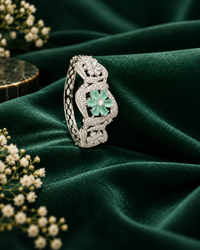 American Diamond Cuff Kada Bracelet