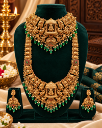 Heritage South Indian Bridal Temple Jewellery Combo Set