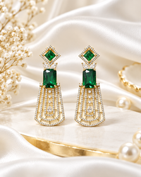 Ad Art Deco Chandelier Drop Earrings For Woman