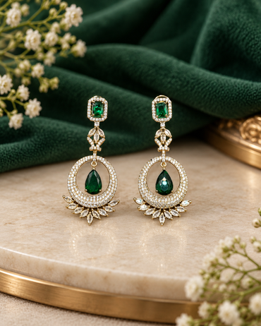 Royal Open-Circle Statement Earrings