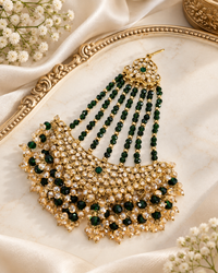 Traditional Maroon Beads Bridal Passa