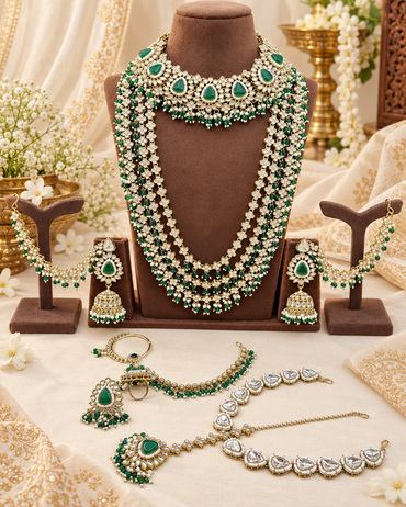 Bridal Choker & Grand Multi-Strand Haar Jewelry Set
