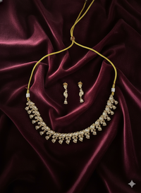 Marquise & Teardrop Stone-Embellished Adjustable Choker Necklace Set