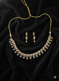 Marquise & Teardrop Stone-Embellished Adjustable Choker Necklace Set