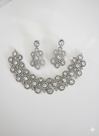 Marquise & Oval Cut Bridal Cluster Jewelry Parure