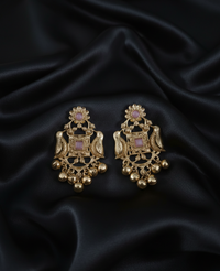 Traditional Gold Kashmiri Ghungroo Drop Earrings For Woman & Girls