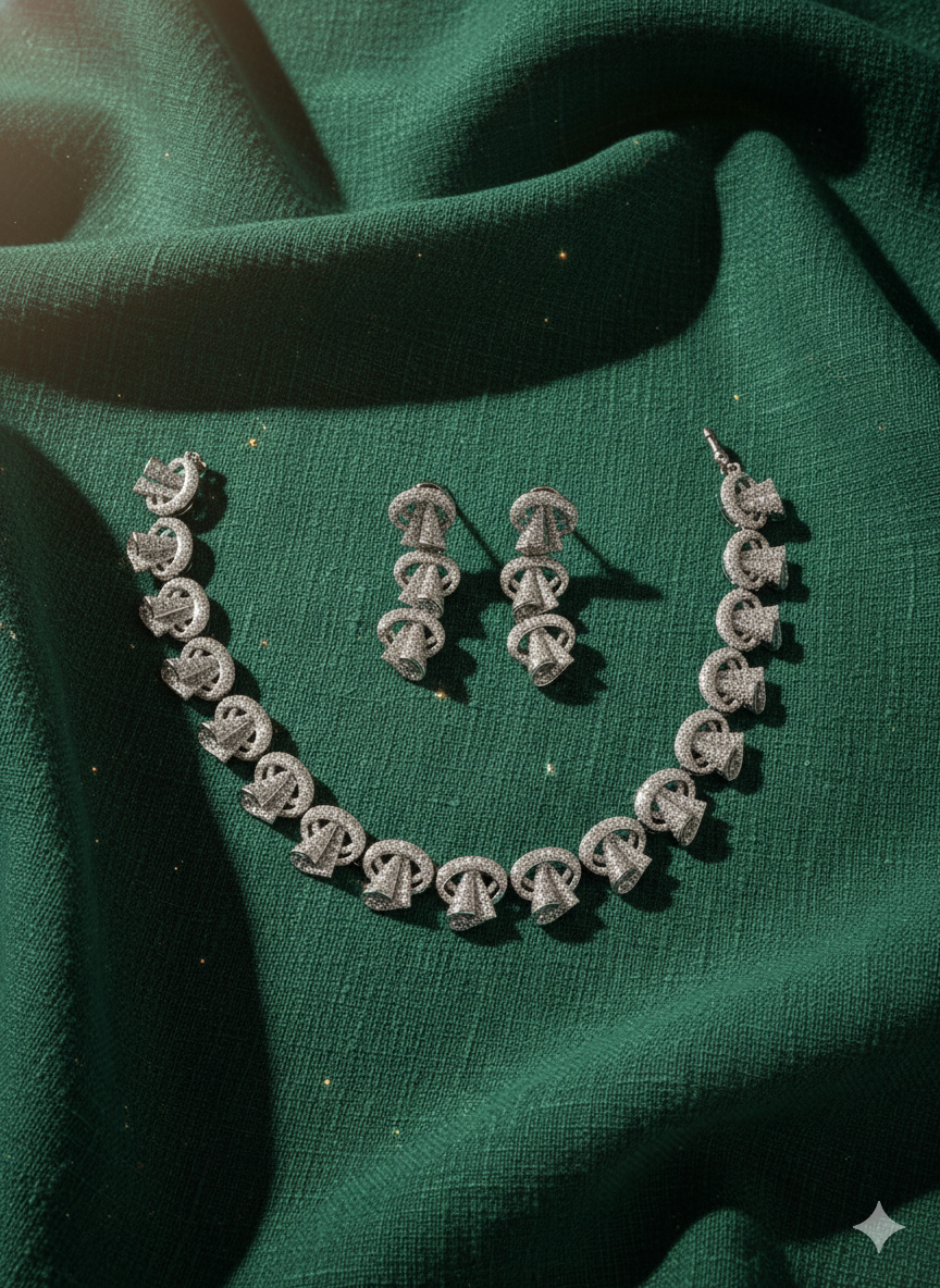 Aqua Blue Crystal Wedding Jewelry Set with Pearl Accents