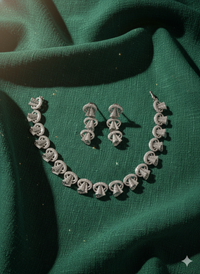 Aqua Blue Crystal Wedding Jewelry Set with Pearl Accents