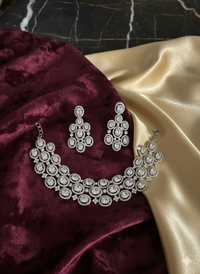 Marquise & Oval Cut Bridal Cluster Jewelry Parure