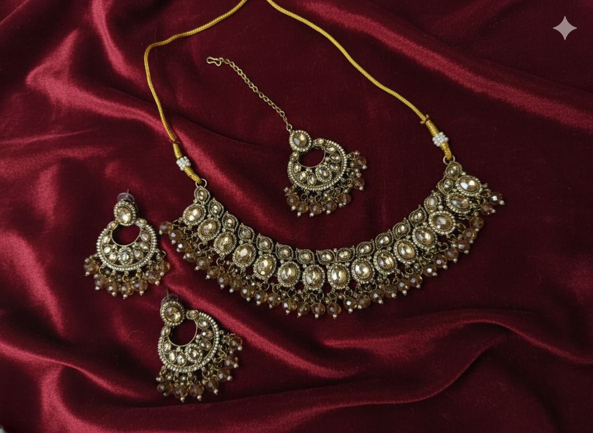 Antique Gold Bridal Jewellery Set