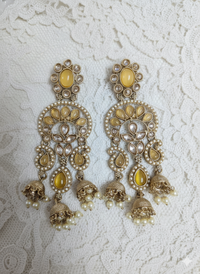 Royal Blue Triple-Tier Drop Dangles  Earrings