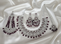 The Heritage White Beaded Traditional Wedding Jewelry Set
