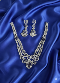 Victorian Style Deep Violet Statement Necklace Set