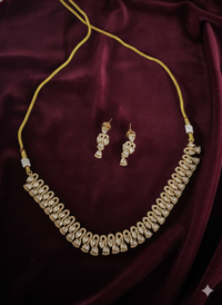 Timeless Faux Uncut Diamond (Polki Look) Necklace Set