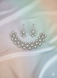 Marquise & Oval Cut Bridal Cluster Jewelry Parure