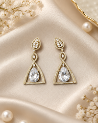 American Diamond Chandelier Drop Earrings For Woman