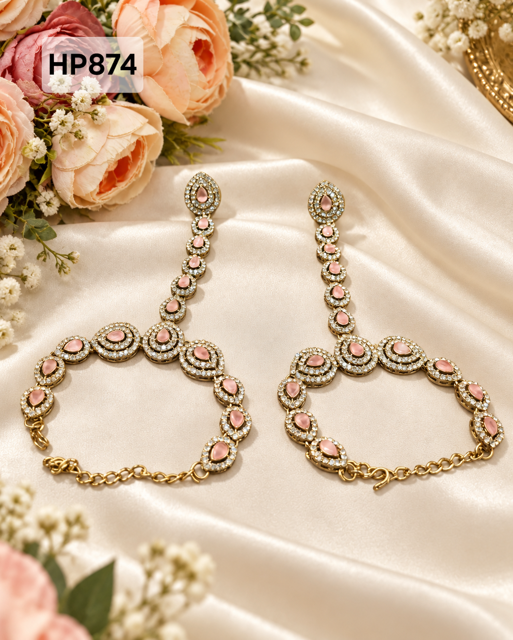 Stone-Studded Haath Phool Hand Harness