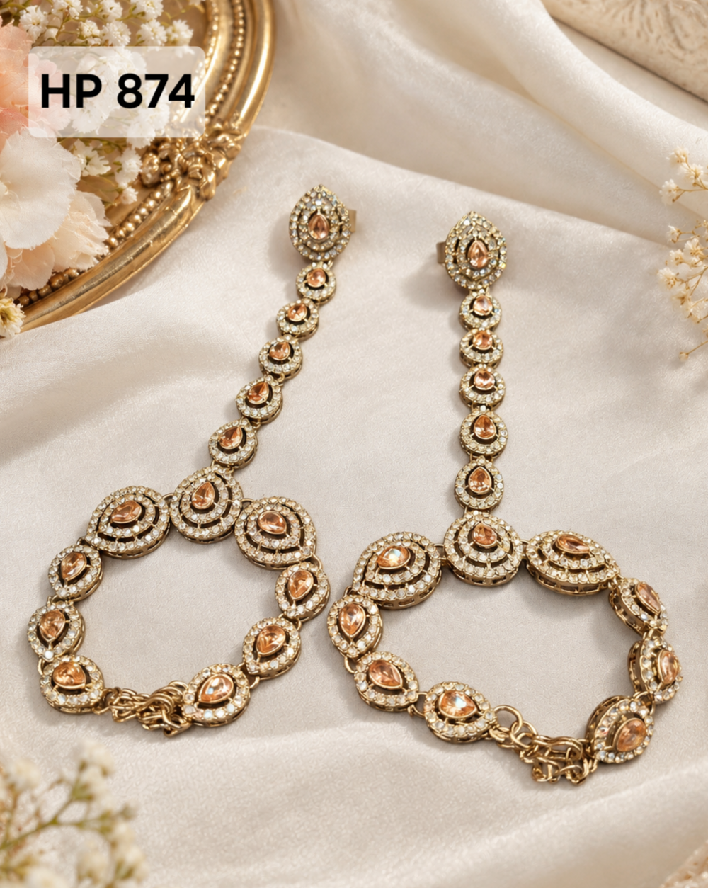 Stone-Studded Haath Phool Hand Harness