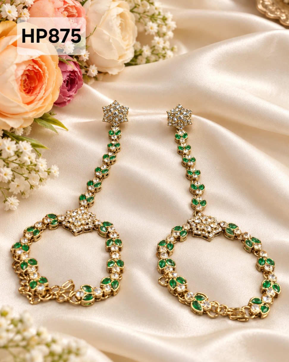 Floral Stone-Studded Haath Phool Hand Harness